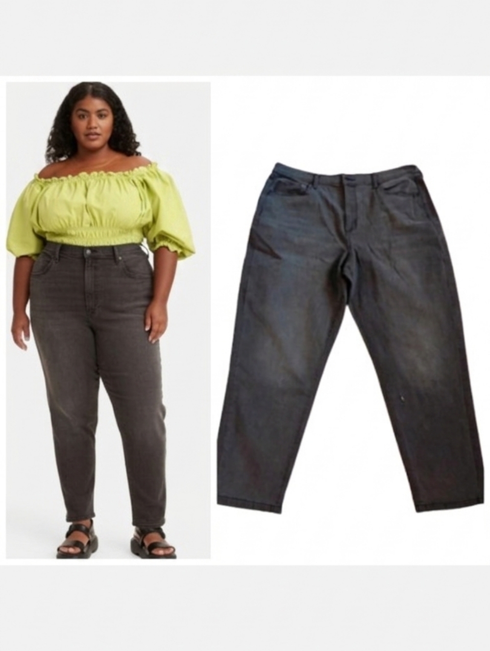 Sonoma gray high rise Mom Jeans women's plus size 16 NWT